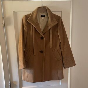 J. Crew Women's Camel Wool Cashmere blend Pea Coat in Camel